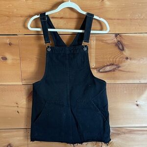 Pull&Bear Dark Denim Overall Mini Skirt